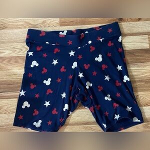 Disney Biker Shorts with Red and White Mickey Stars Size 2X